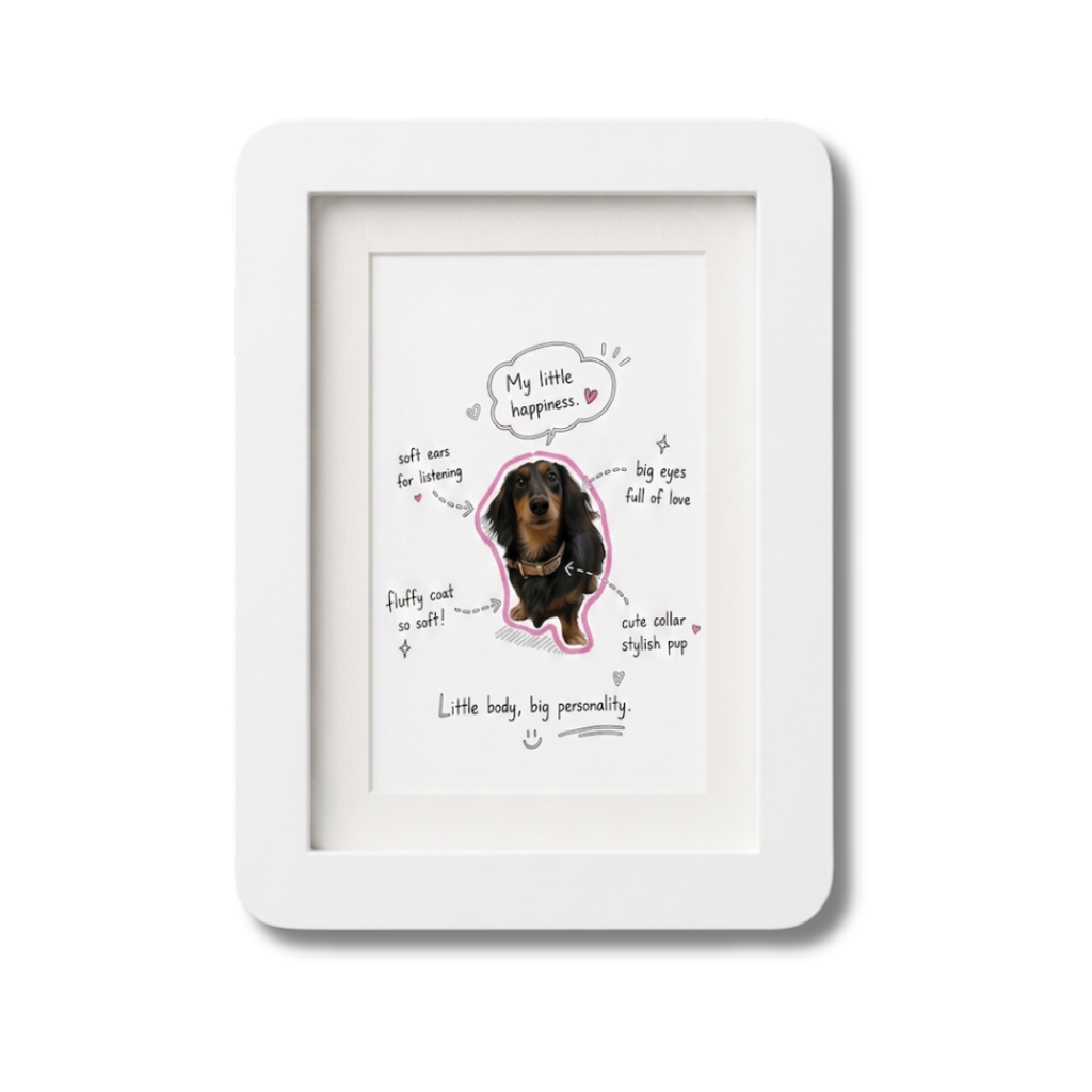 Reasons I Love You – Custom Framed Pet Portrait