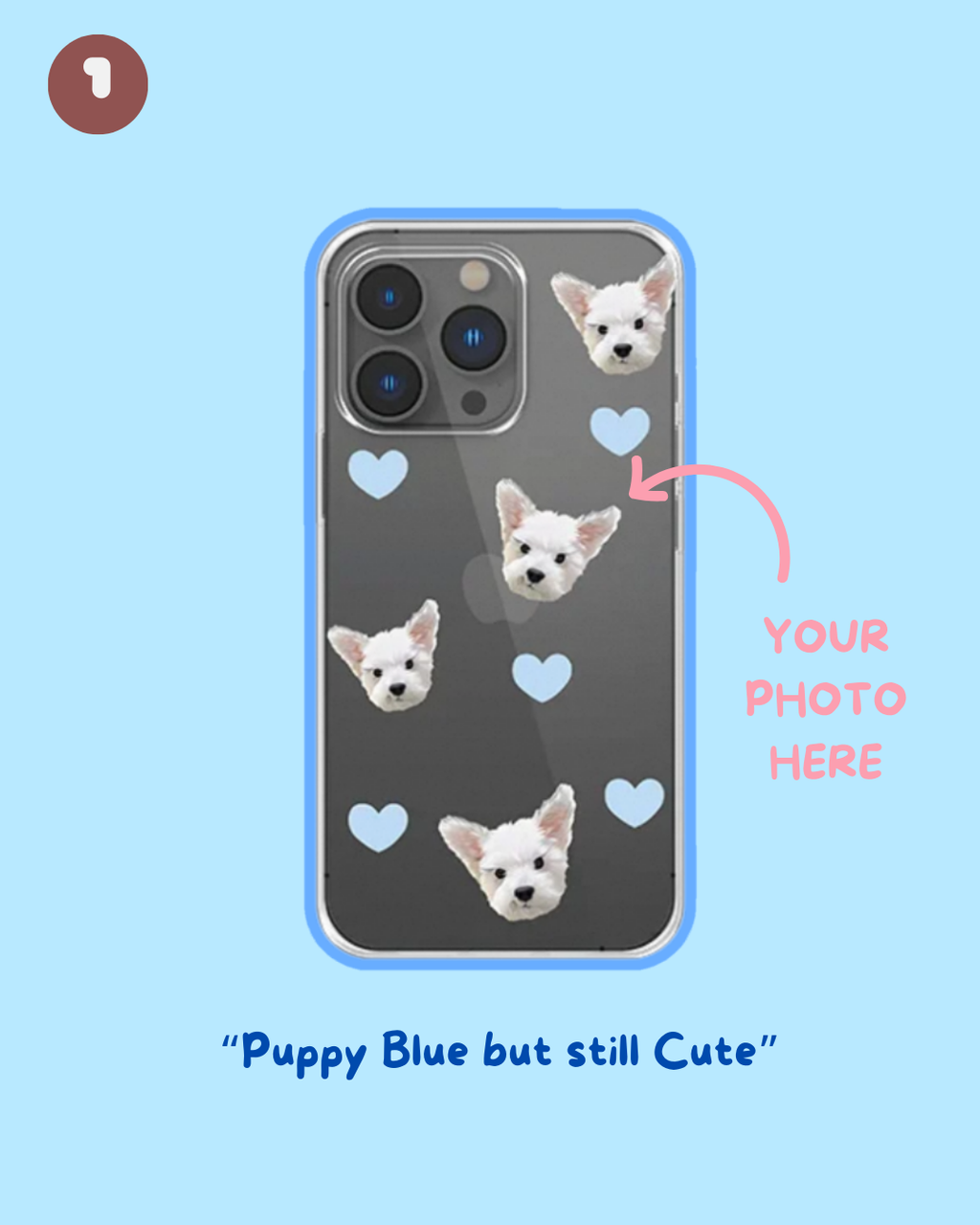 A puppy's journey puppy blue customize pet phone case 