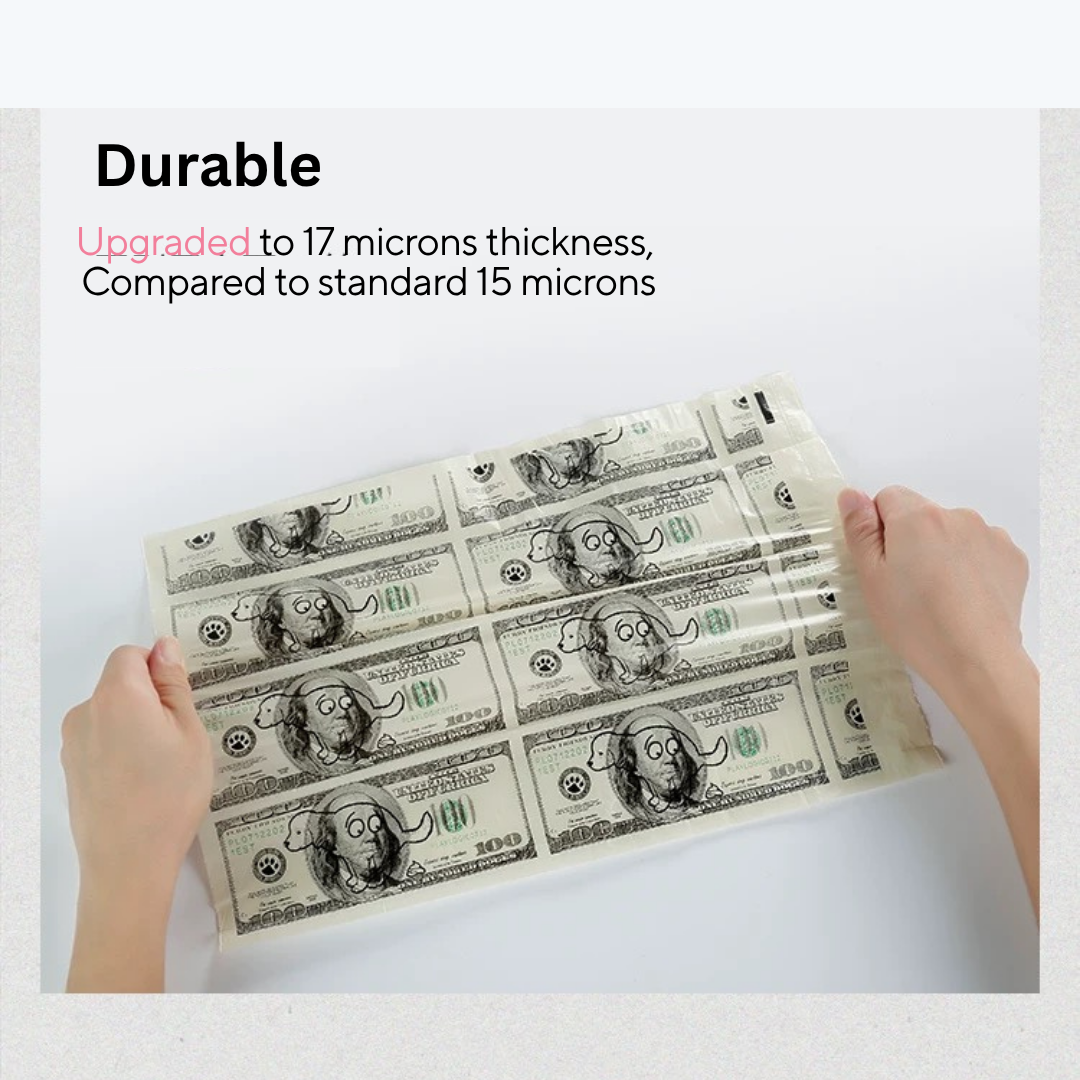 Dollar Bill Dog Waste Bags