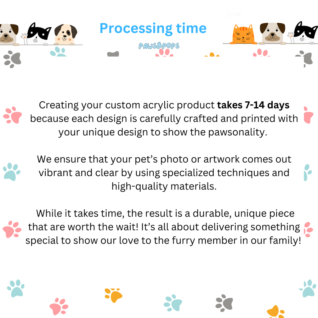 Paws&Pops time processing  instruction 