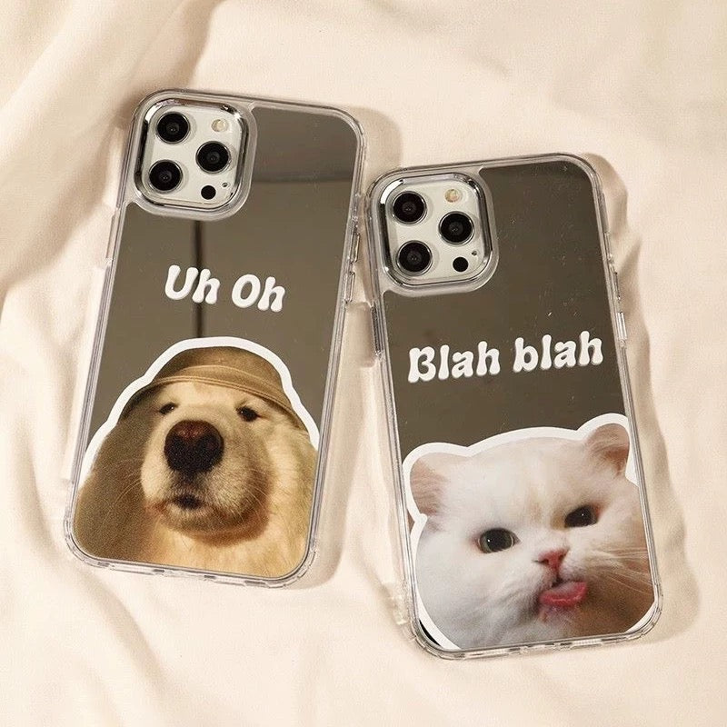Customize Reflective Mirror Pet Phone Case