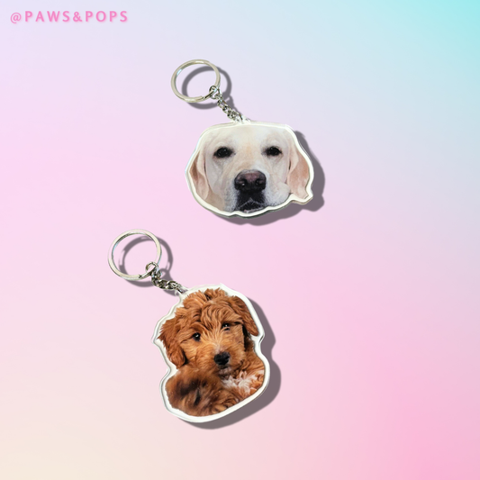 Customized pet keychain, front