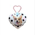 Customized Pet Polka Dot Heart Pillow Charm