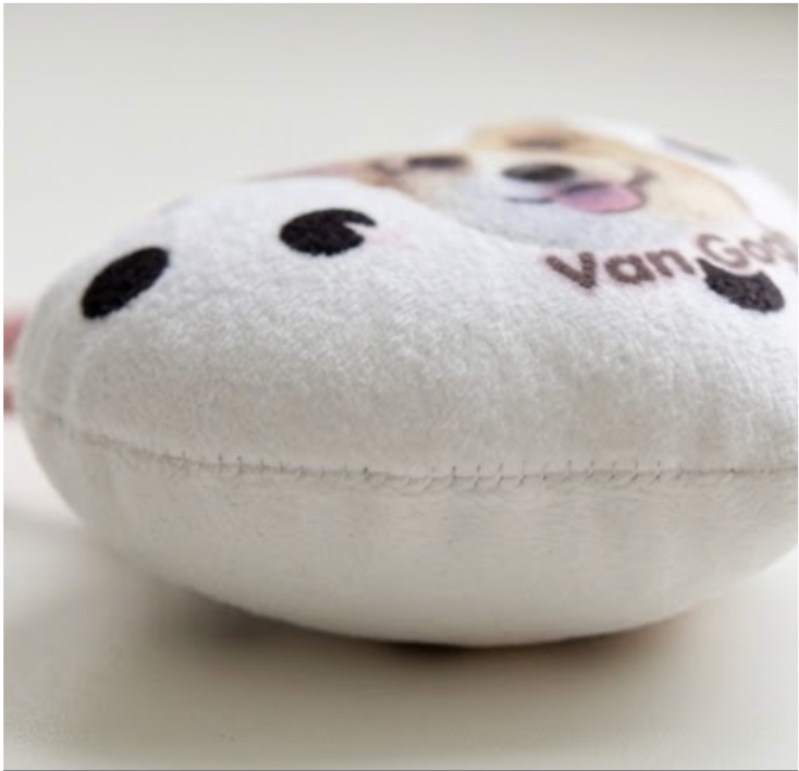 Customized Pet Polka Dot Heart Pillow Charm