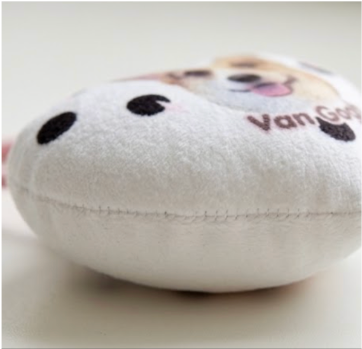 Customized Pet Polka Dot Heart Pillow Charm