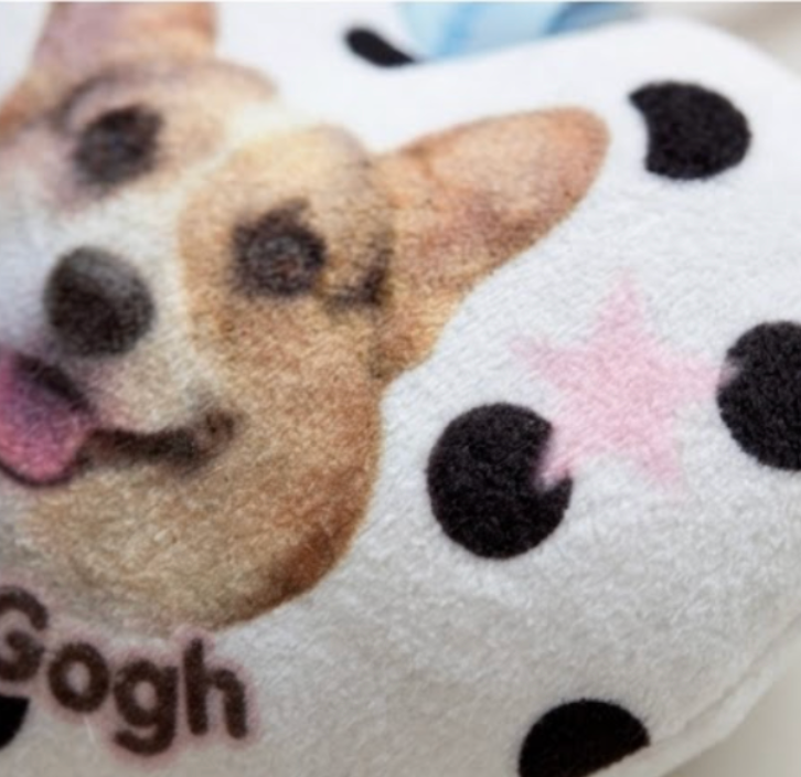 Customized Pet Polka Dot Heart Pillow Charm