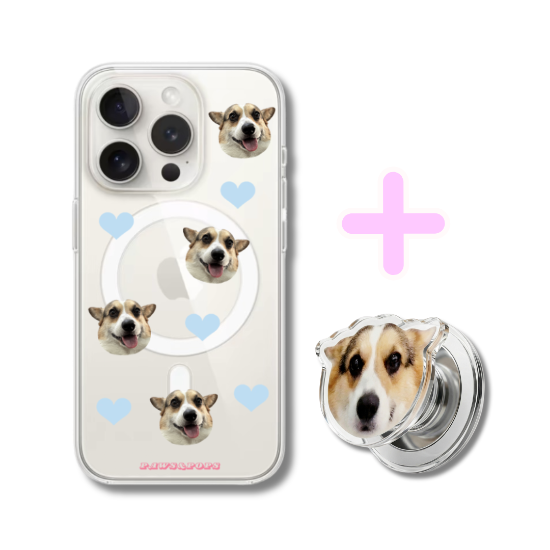 [Combo Deal] Puppy Blue(1 Photo)+Pop-Socket
